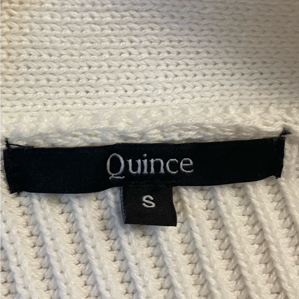 Quince Cream Open-Front Ribbed Cardigan - Picture 4 of 4
